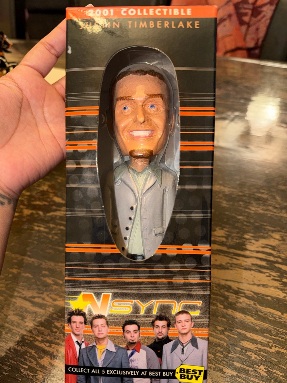 Vintage 2001 NSYNC Justin Timberlake Bobblehead Figure Best Buy Exclusive NIB